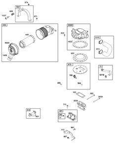 Air Cleaner Group Diagram and Parts List for 386447-0181-B5 200000 - 399999 Briggs and Stratton Engine